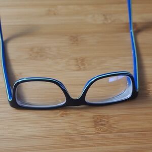 Ray-Ban Kids Black Frame with Blue Trim Glasses